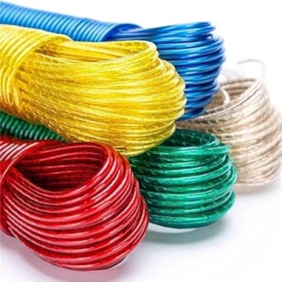 Image of AMD Nexus 50m Washing line Rope Strong Steel Core 3.5mm thickness Indoor Outdoor Heavy Duty Weather Resistant PVC Laundry Clothes Assorted Colour