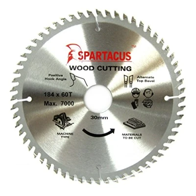 Image of Spartacus 184mm Diameter x 60 Teeth 30 Bore Wood Cutting Circular Saw Blade