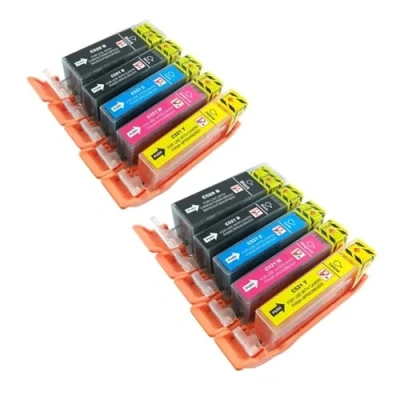 Image of PerfectPrint Compatible Ink Cartridge Replacement for Canon Pixma Printer iP3600 iP4600 iP4700 MP540 MP550 MP560 MP630 MP980 MP990 MX860 MX870 PGI 520 CLI 521 (Black/Cyan/Magenta/Yellow, 10 pack)