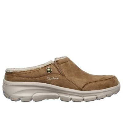 Image of Skechers Women&#039;s Easy Going Latte Twin Gore Slip On Open Back Mule, tan, 7 M US