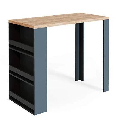 Image of Vicco Bar table, Oak/Anthracite, 57 x 117 cm