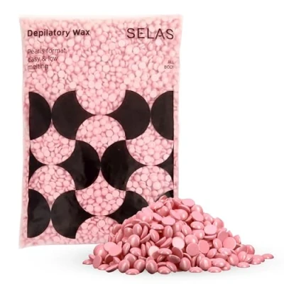 Image of Depilatory wax in pearls 800g. SELAS. To choose Pink or Blue, hair removal without strips. (PINK)