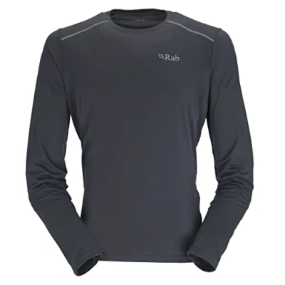 Image of Rab Men&#039;s Force LS Tee Lightweight Long Sleeve T Shirt for Trekking, Climbing, &amp; Trail Running Beluga X Large