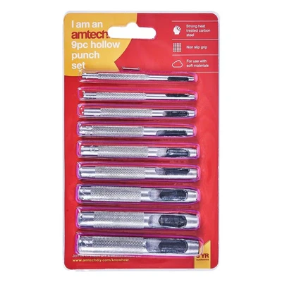 Image of Amtech 9 Piece Hollow Punch Set