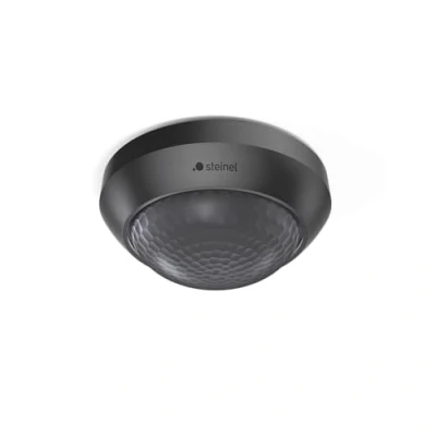 Image of Steinel Motion Detector IS 360 3 Black, 2000 W Capacity, PIR Sensor, 12 m Range, LED Suitable, Ceiling Mounting