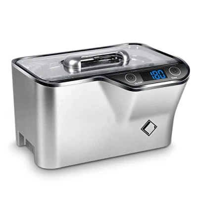 Image of LifeBasis Ultrasonic Cleaner, CDS 100(Silver) Jewellery Cleaner 600ML 42KHz Silver with 5 Timer Settings and Cleaning Basket Stand for Jewelry Glasses Denture Razor Tools