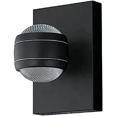 Image of Eglo 94848 LED Black Outdoor Wall Light SESIMBA
