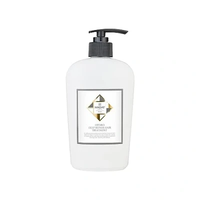 Image of Hadat Hydro Deep Repair hair Treatment, 500 ml: restores, moisturises and protects damaged with macadamia oil hydrolysed collagen.