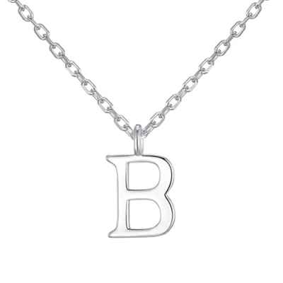 Image of Philip Jones Sterling Silver Initial B Necklace