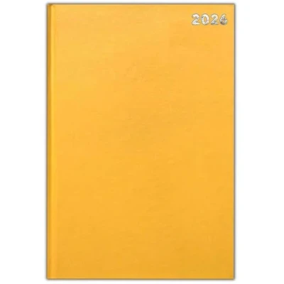 Image of 2025 A4 2 Page Per Day Appointment Diary Hardback Office (Yellow)