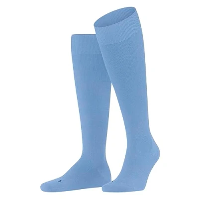 Image of FALKE Men&#039;s Energizing Wool M KH Cotton With Compression 1 Pair Knee High Socks, Blue (Cornflower 6554), 7 8