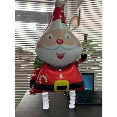 Image of Volunx Santa Claus Christmas Xmas Farm Jungle Animal Walking Balloons Air Balloon Aluminium Foil Helium for Gift Birthday Party Decor