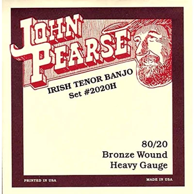 Image of John Pearse Strings 2020H For Irish Tenor Banjo 80/20 Bronze wound Heavy Gauge