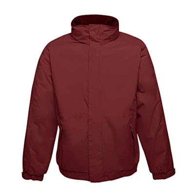 Image of Regatta Professional Men&#039;s Dover Fleece Lined Waterproof Insulated Bomber Jacket Burgundy, Size: M