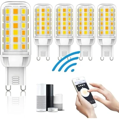 Image of RENBING Wifi LED Smart Bulb G9 Light Bulb, Alexa 3W 320LM 40W Halogen Equivalent, Dimmable 2700K 6500K, Compatible with Amazon Alexa/Google Home,[Energy Class A] (Color : 5)