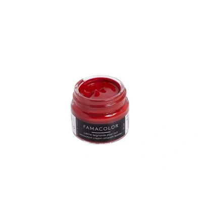 Image of Famaco Vivid Red Leather Re touch Dye Renovation Cream for leather, shoes, boots, sneakers and trainers