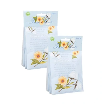 Image of WILLOWBROOK Fresh Scents Scented Sachet Packet White Cotton Air Freshener Bags for Drawers, Closets, Cars 6 Pack Long Lasting Home Fragrance
