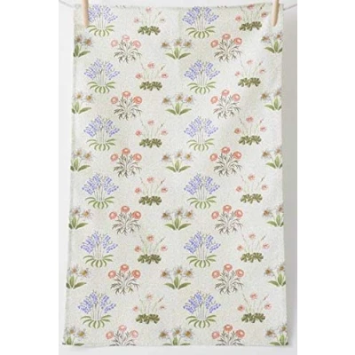 Image of Licensed William Morris Lily 100% Cotton Floral Tea Towel