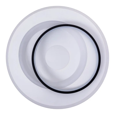 Image of Näve LED ceiling lamp Malea. white/black, metal, Ø 49 cm, CCT