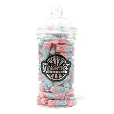 Image of Fizzy Bubblegum Bottles Victorian Gift Jar by The Gourmet Sweet Company