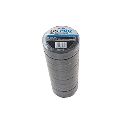Image of US PRO Black 19MM X 20 Meters PVC Insulation Tape 10 9030