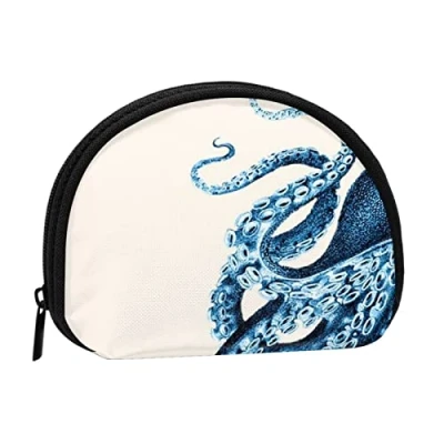 Image of Octopus Coin Purse Shell Mini Pouch Wallet Change Bag for Women Girls Kids