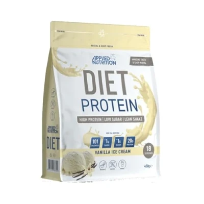 Image of Applied Nutrition Diet Whey High Protein Powder Supplement, Low Carb &amp; Sugar, for Weight Management with CLA, L Carnitine, Green Tea (450g 18 Servings) (Vanilla)