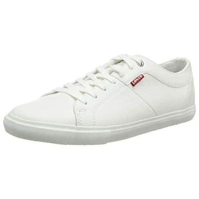 Image of LEVIS FOOTWEAR AND ACCESSORIES Men&#039;s 225826 794 Woods Trainers, White (B 50), 9 UK
