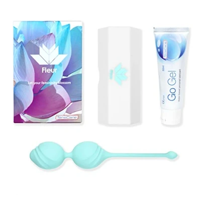 Image of TensCare Fleur Pelvic Floor Toning Balls. Strengthen, Tone and Tighten your Using Active Passive Exercises. Made with Medical Grade Silicone.