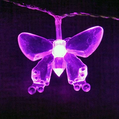 Image of LightsGo Battery Powered Butterfly LED Fairy Lights 20LEDs 2M (Pink)