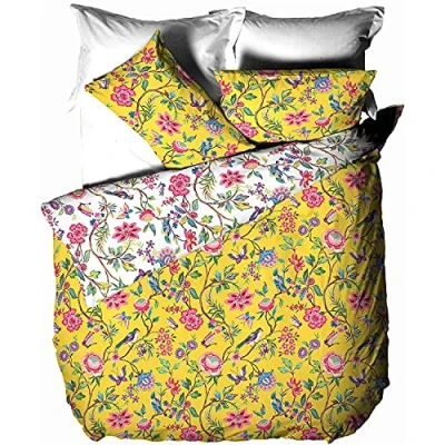 Image of Creative Cloth Pomelo Duvet Set, Polycotton, Yellow, Double