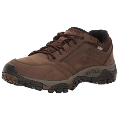 Image of Merrell Men’s Moab Adventure Lace Waterproof Low Rise Hiking Boots, Dark Earth, 10.5 UK (45 EU)