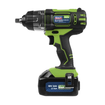 Image of Sealey Cordless Impact Wrench 18V 3Ah Lithium ion 1/2&quot;Sq Drive Hi Vis
