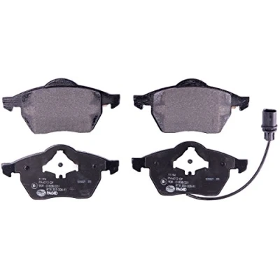 Image of 7M3698151 Brake pad set HELLA 8DB 355 008 911 with integrated wear warning contact VOLKSWAGEN: Sharan I, FORD: Galaxy Mk1 MPV, SEAT: Alhambra I