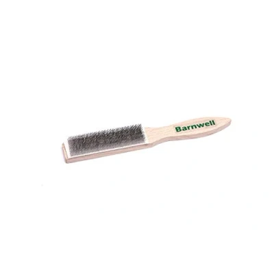 Image of Barnwell 210mm x 25mm Hand Metal Wood Engineers File Cleaning Wire Brush Card Wooden Handle