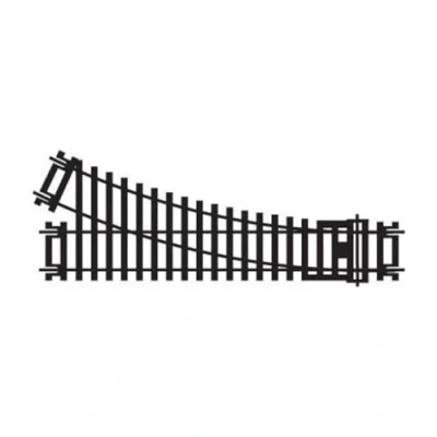 Image of Hornby R8073 OO Gauge Right Hand Point Track Extra Pieces for Model Railway Sets, Train Scale 1:76, Black