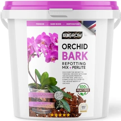 Image of 20L Premium Orchid Bark and Perlite Mix (Large Bucket): Sterilised, Graded Pine for Optimal Care in a Reusable Bucket