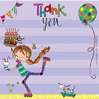 Image of Thank You Card With Envelopes Rollerblade Theme