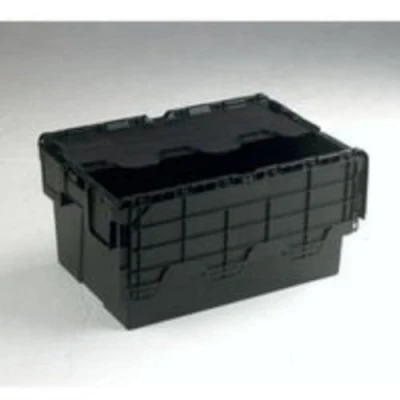 Image of Black Attached Lid Container 54L 375814