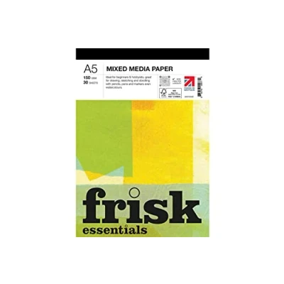 Image of Frisk Essentials Mixed Media Paper Pad 150gsm 30sheets A5, White