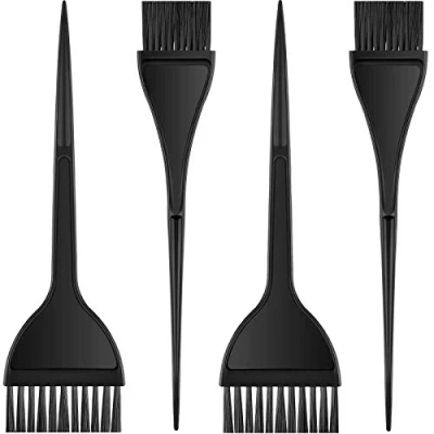Image of 4 Pieces Black Hair Colour Brush Dye Coloring for DIY Salon Dyeing