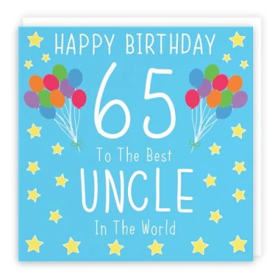 Image of Hunts England Uncle 65th Birthday Card Happy 65 To The Best In World Iconic Collection