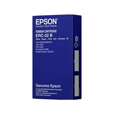 Image of Epson C43S015371 ERC 32B Print Ribbon for TM H6000II/H6000IV/U200/U200A/U200B/U200D/U200 Black