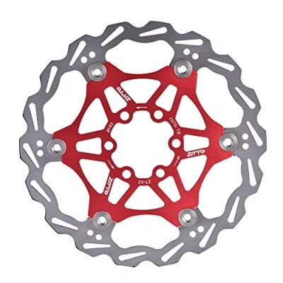 Image of 160mm Disc Brake Rotor Floating MTB Road Mountain Bike ycle Rear Rotors Bolts Pad Red Black 6 (Red)