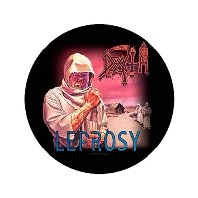 Image of Death Back Patch Leprosy Band Logo Official Cotton Sew On 36cm x 29cm One Size