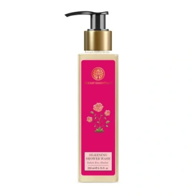 Image of Forest Essentials Indian Rose Absolute Silkening Shower Wash, 200ml