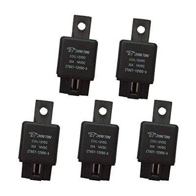 Image of Mintice 5 X DC 12V 40A 40 AMP Car Automotive Van Boat Truck 4 Pins SPST Alarm Relay