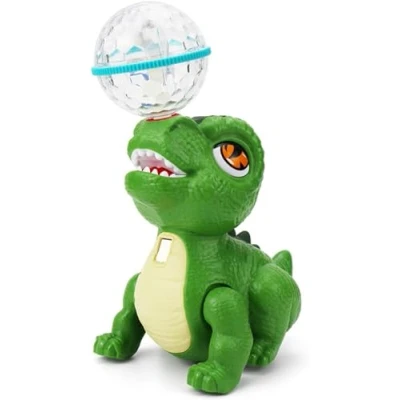 Image of SDMAX T Rex Dinosaurs Toy For Kid, 360 Rotating Head Ball, Singing And Dancing Toy, LED Light, Glowing Lightweight Portable, Kid