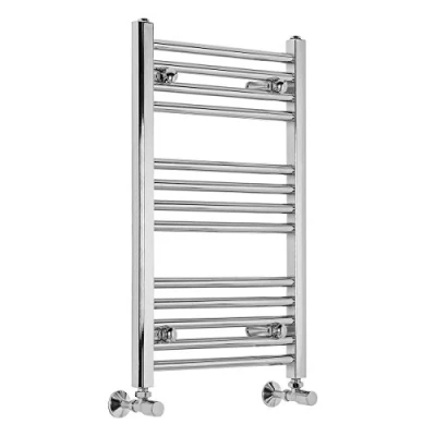 Image of Warmehaus Contemporary Straight Heated Bathroom Towel Rail Radiator Rad 700 x 450 Chrome