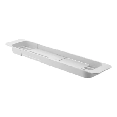 Image of Yamazaki 3546 TOWER Extendable Bathtub Tray, white, ABS Resin, Minimalist, 57.5～75 x 15.5 4.5 cm